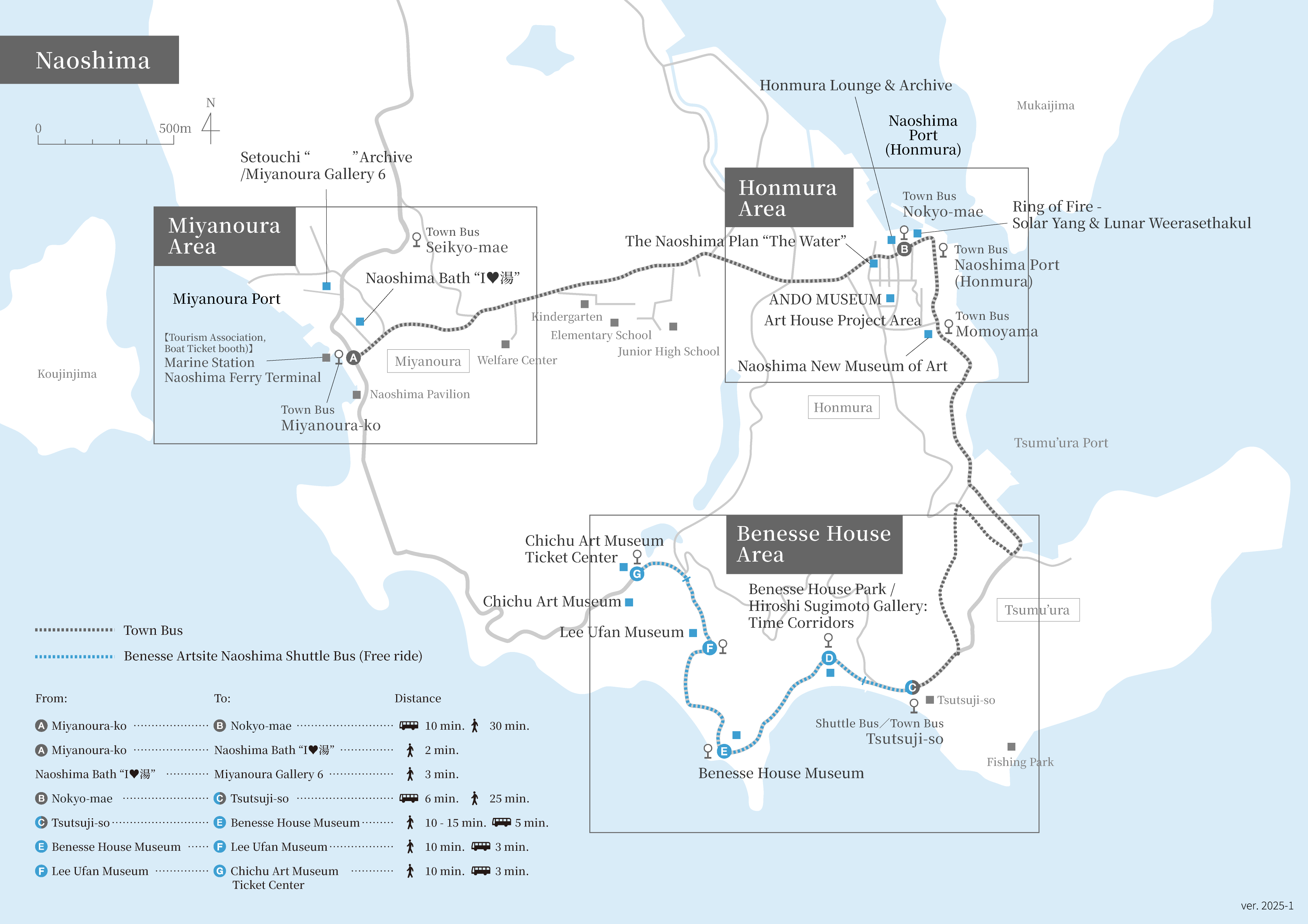 直岛岛内交通路线
